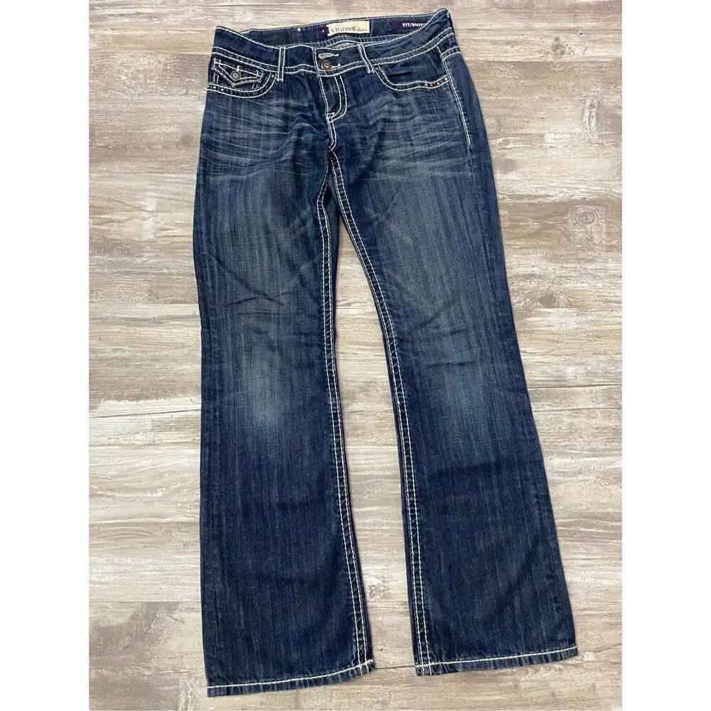 Vigoss Fit Bootcut Jeans Studded Women’s Junior’s Sz 9